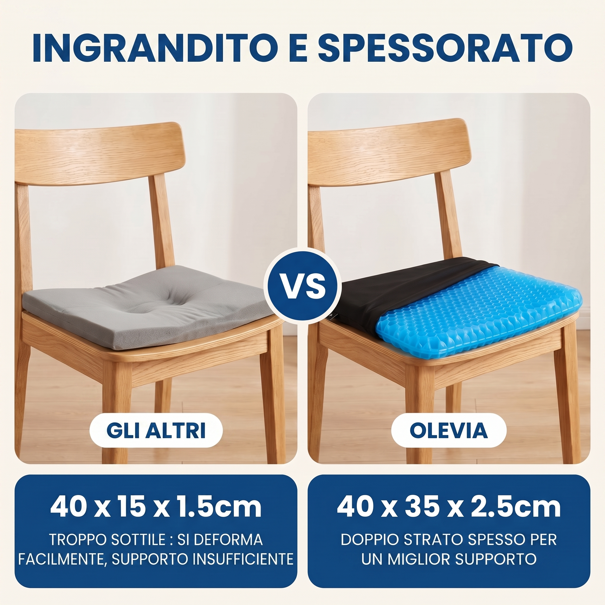 Cuscino in Gel Olevia™ — Comfort di lunga durata